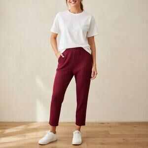 Marine Layer Maroon Pull Cropped Pants Medium
